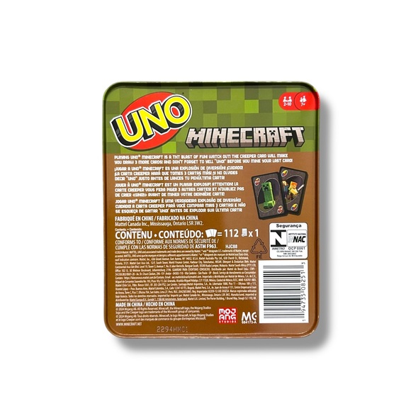 Mattel Games UNO Minecraft Card Game with Minecraft-themed Graphics - Picture 3 of 7